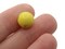 9 11mm 7/16 Inch Yellow Vintage Lucite Round Ball Buttons